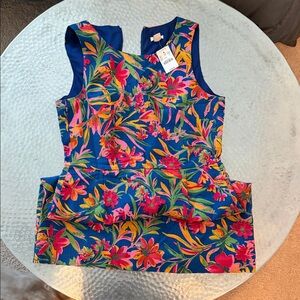 J. Crew women One Piece - Blue with Pink and Orange Floral